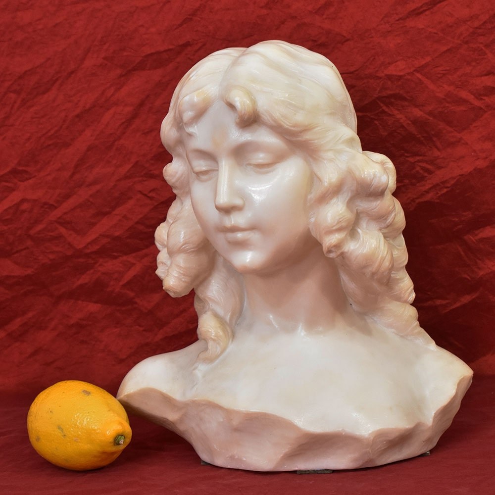 STMA88 1 antique sculpture marble statues bust woman figurines19th.jpg